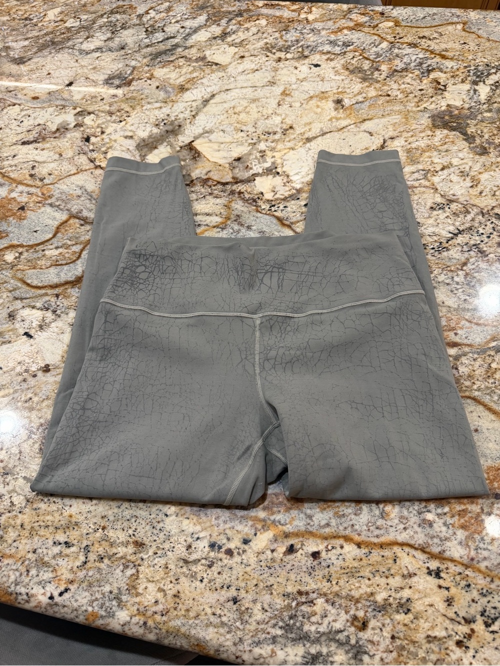 Lululemon Gray Cracked-Texture Leggings